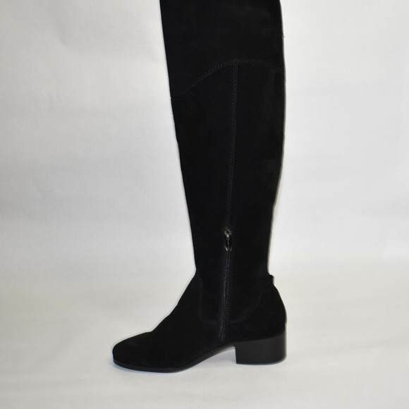 NEW VINCE CAMUTO Boots Kreesell Black Suede Leather SUEDE Knee High Boots TALL - Picture 5 of 9